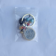 Brass Fengshui Coin Lucky Keychain Bag Purse Ornament