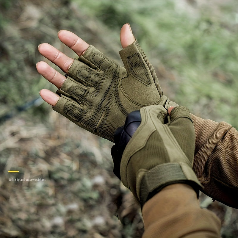 Men's Fingerless Tactical Gloves For Combat M L XL