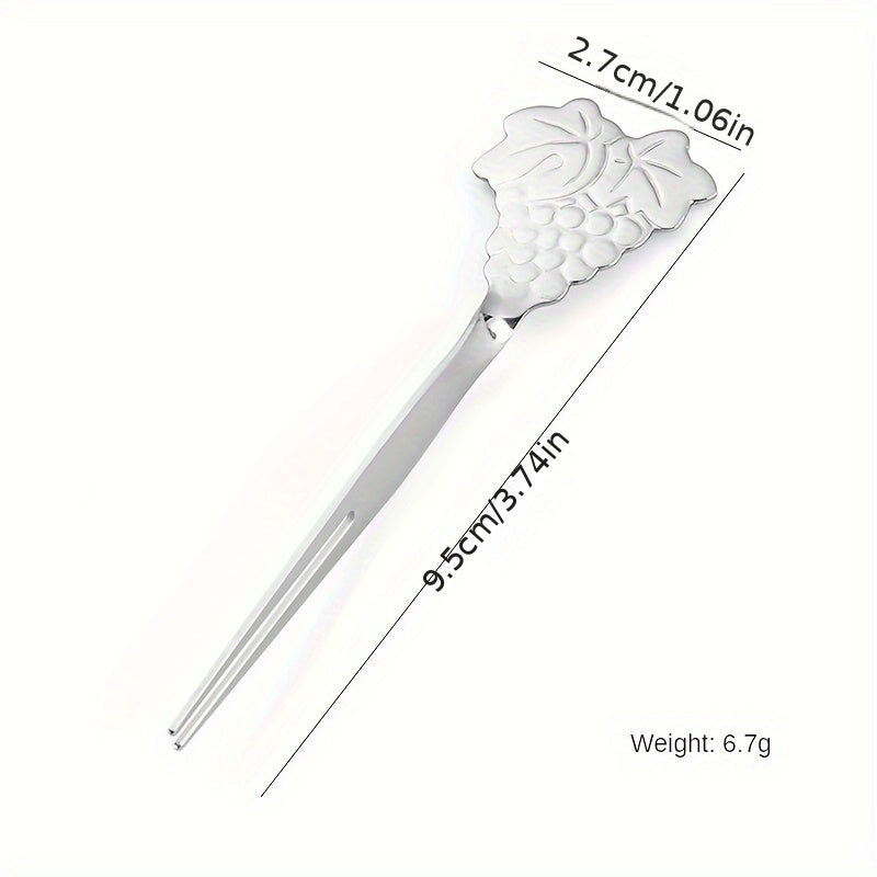 5pcs Stainless Steel Fruit Forks Set for Picnic
