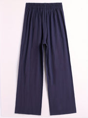 Wide Leg Elastic Waist Pants for Women