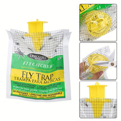 1pc Built in Bait Fly Trap Set Fly Trap Bag Fly Catcher Bag Garden Fly Bag