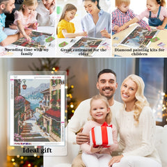 5D Scenery Diamond Art Kit for Adults - Street Scene Full Drill Diamond Dots