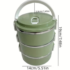 Stainless Steel 3 Layer Leak Proof Lunch Box Insulated Bento Box