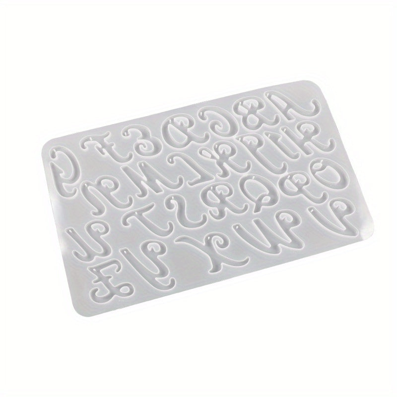 26pcs Small English Letter Pendant Crystal Resin Mould for DIY Jewelry