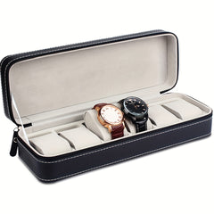 6-slot Zipper Watch Storage Box & Bag