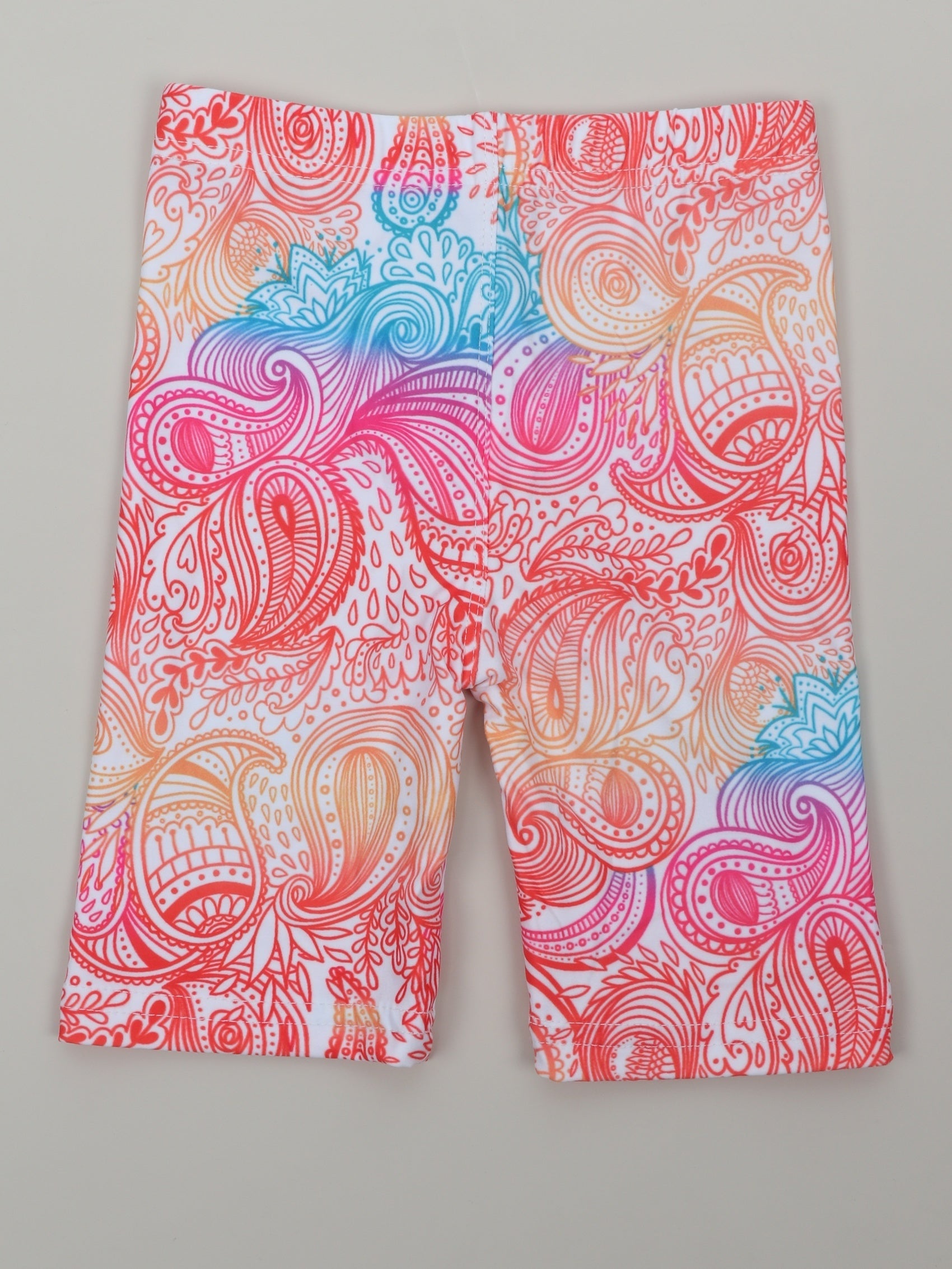Toddler Girls Colorful Bohemian Abstract Graphic Elastic Waist Biker Shorts