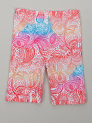 Toddler Girls Colorful Bohemian Abstract Graphic Elastic Waist Biker Shorts