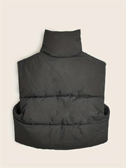 Kids' Puffer Vest Full Zip Casual Top for Autumn Winter
