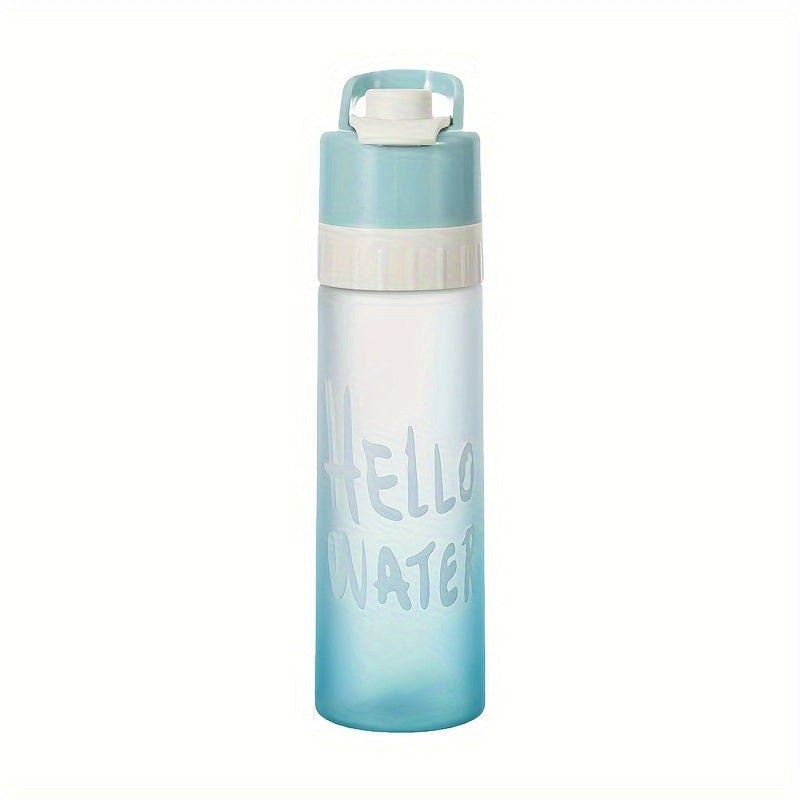 650ml Frosted Spray Water Bottle for Outdoor Sports