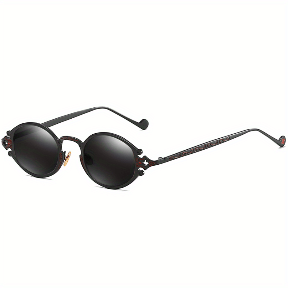 Vintage Metal Steam Punk Sunglasses Unisex Round Frame Polarized Sunglasses