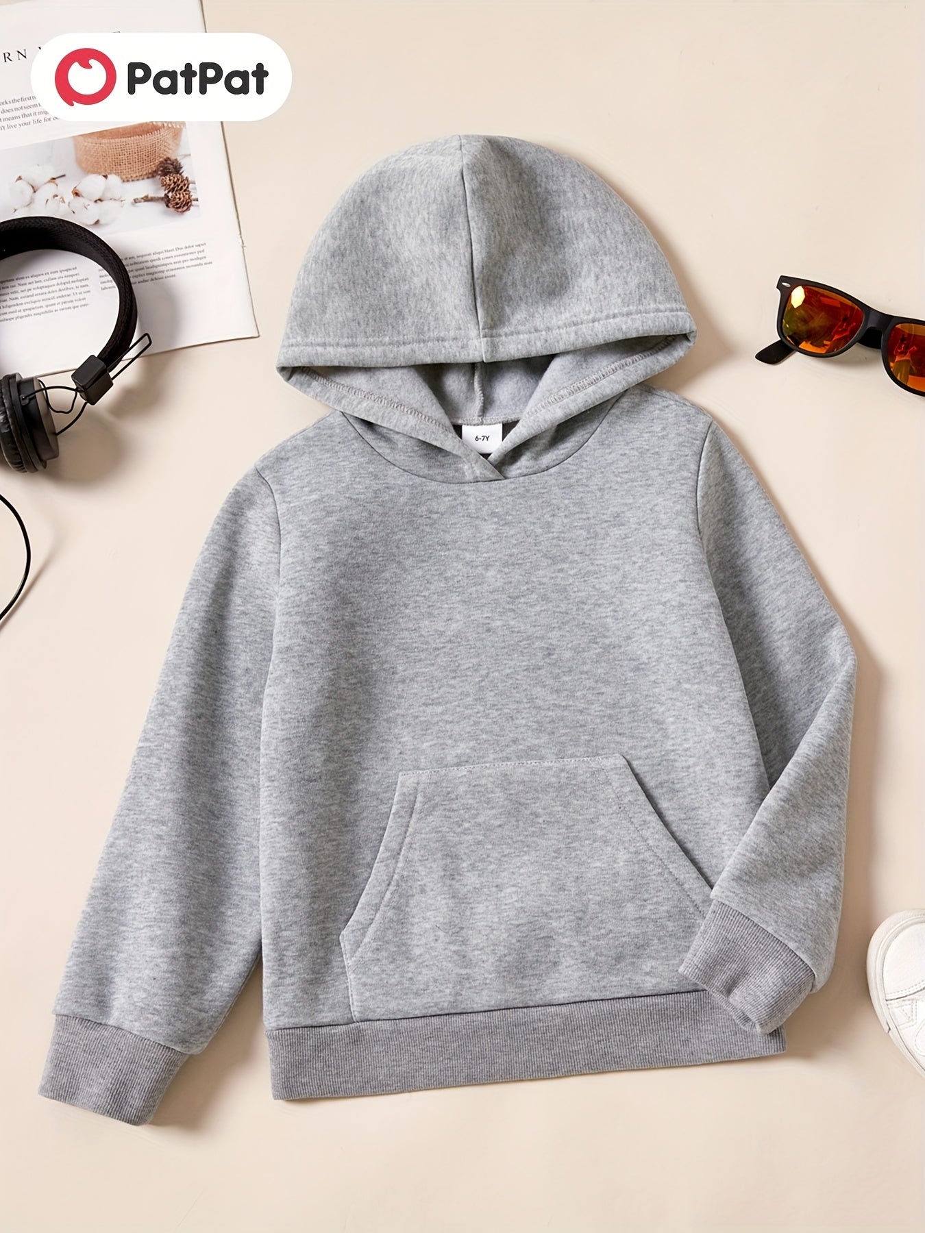 Boys Fleece-Lined Hooded Sweatshirt - Spring/Fall Kids Clothing