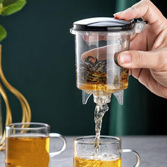 Glass Tea Pot Heat Resistant with Infuser Kung Fu Tea Set
