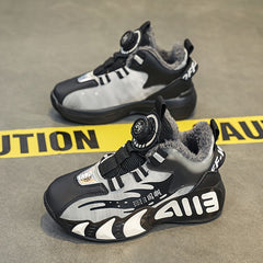 Boy's Block Basketball Shoes With Rotating Buckle