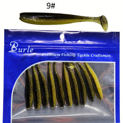 10pcs Soft Fishing Lures 2g T tail Swimbait Artificial Bait