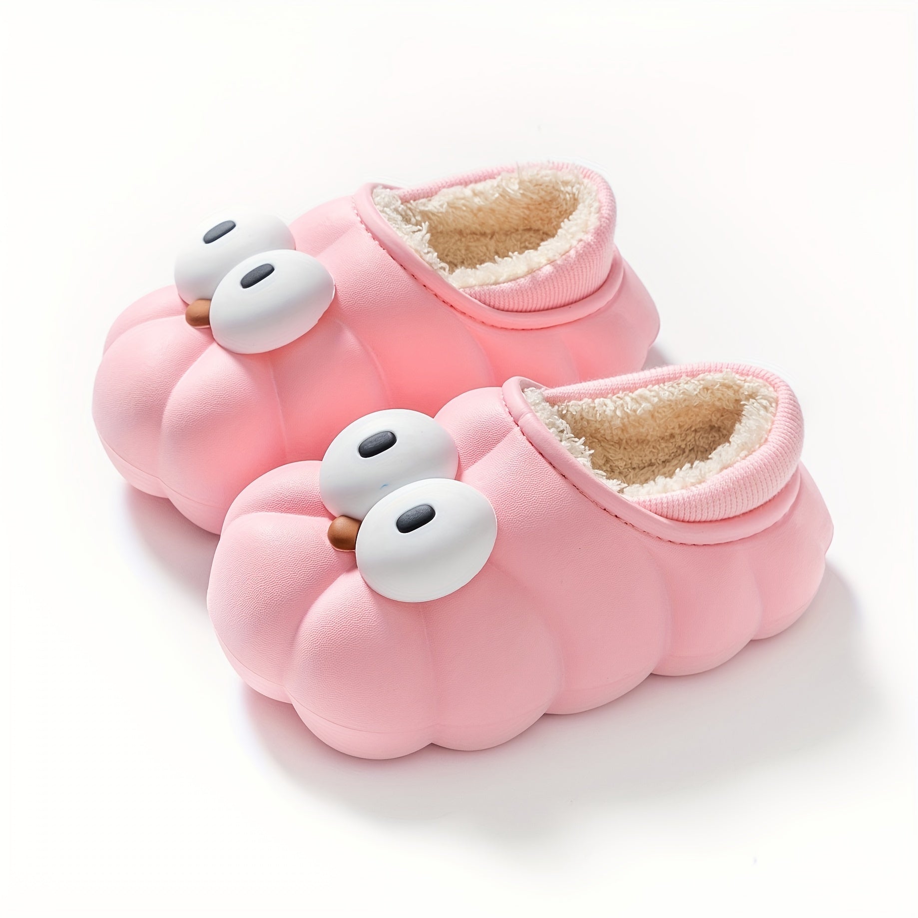 JIAGEYA Cartoon Plus Fleece House Shoes For Girls