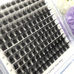 DIY Self Grafting Lashes Segmented Cluster False Eyelashes 144pcs