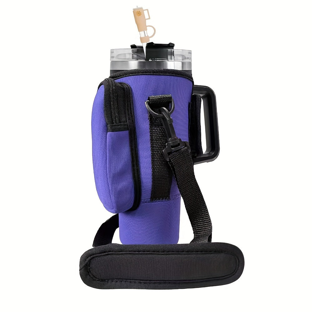 Water Bottle Holder with Shoulder Strap for Outdoor Activities