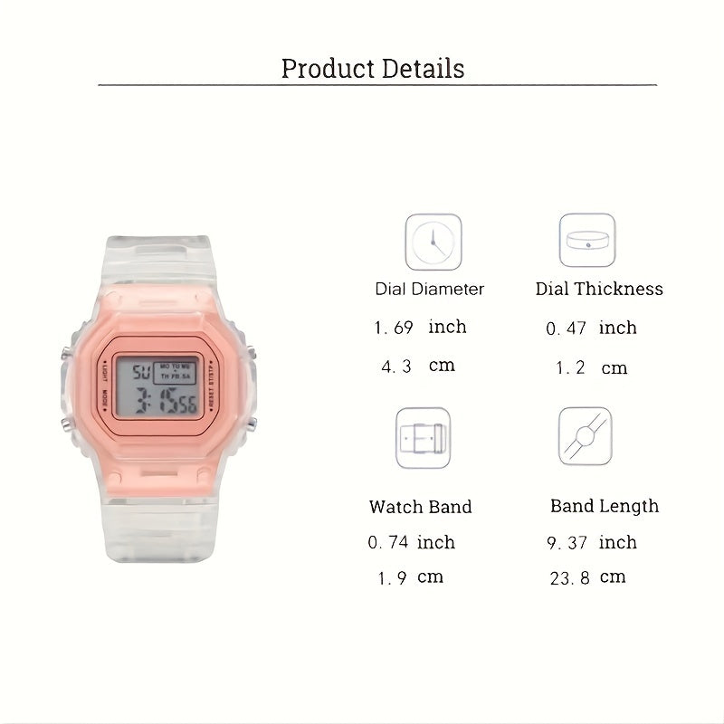 Square Electronic Watch High School Students Unicorn Version