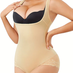 Tummy Control Shapewear Waist Training Panties Lace Decor Body Shaper