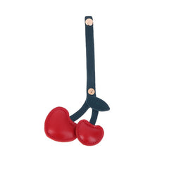Small Cherry Key Chain Keyring Faux Leather Fruit Keychain Pendant