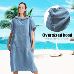 Mutao Surf Poncho Changing Robe Quick Dry Towel with Hood and Pocket