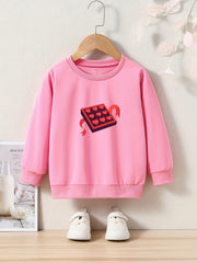OERYUI Heart Chocolate Graphic Sweatshirt Kids Clothes Christmas