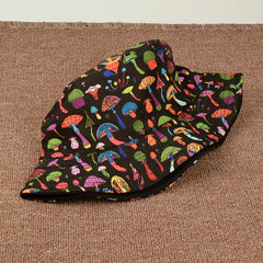 Versatile Mushroom Print Sunshade Bucket Hat for Daily Shopping