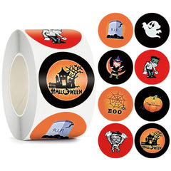 500pcs Halloween Cartoon Stickers Roll Funny Sealing Stickers