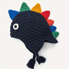 Hand knitted Wool Dinosaur Children's Hat