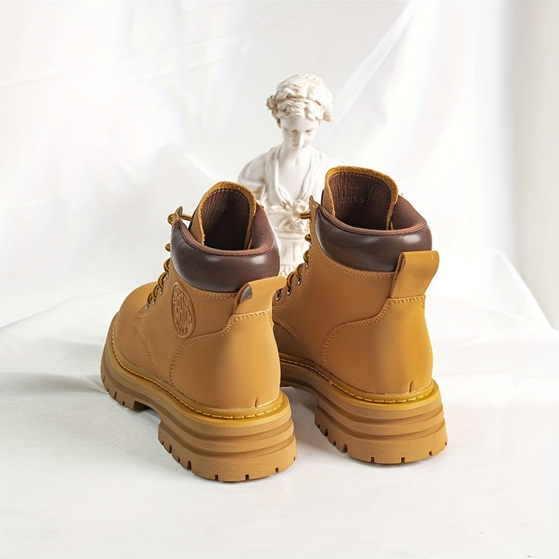 Women's Lace Up Ankle Combat Boots Platform Outdoor Boots