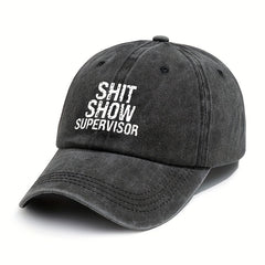 Unisex Letter Print Retro Baseball Cap Adjustable Sunscreen Hat