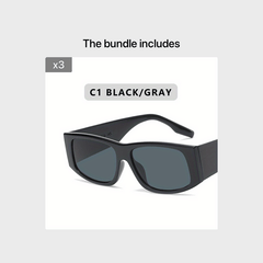 Y2K Punk Rectangle Sports Sunglasses UV400 Goggles Sunshade