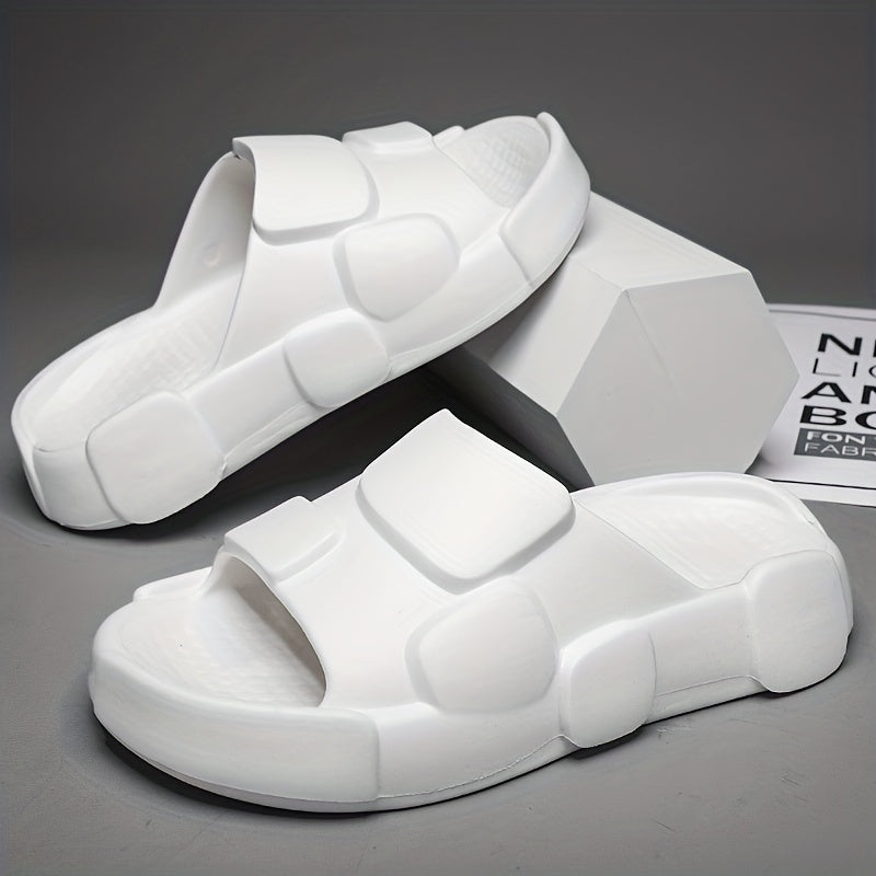 Men's Open Toe Platform Slides Anti-skid Slippers