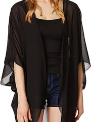 Soft Chiffon Sheer Kimono Beach Coverup Women's Swimwear