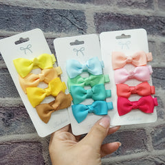 4pcs Girls Candy Bow Hair Clip And Sweet Hair Accessories