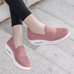 Breathable Mesh Sneakers Air Cushion Slip on Walking Shoes