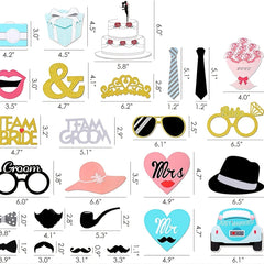 Wedding Photobooth Props Kit Engagement Photo Booth Accessories