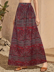 Elastic Waist Maxi Skirt for Women
