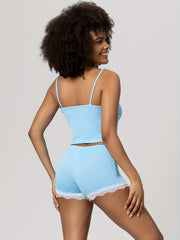 Lace Pajama Set Cami Top & Shorts Women's Sleepwear