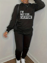 Letter Print Matching Two piece Set Sweatshirts & Joggers