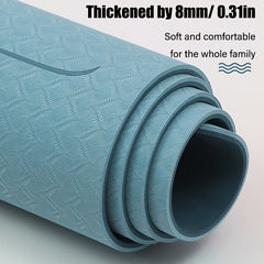 Non Slip TPE Yoga Mat with Body Guide Line