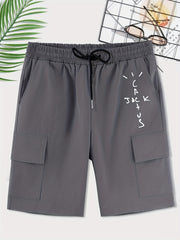 Men's Casual Waist Drawstring Cargo Shorts