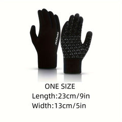 Winter Thermal Knitted Touch Screen Gloves for Running Driving Hiking