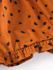 Girls Polka Dot Cami Jumpsuit Romper Playsuit Elastic Waist