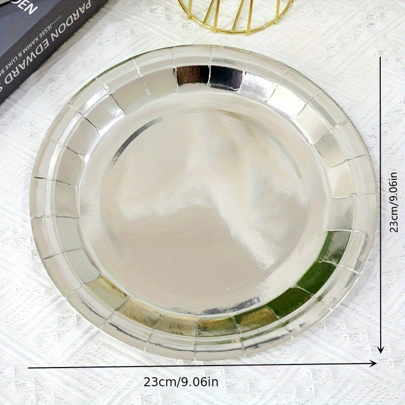 10pcs Disposable Paper Plates Birthday Party Tableware