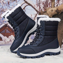 Women's Snow Boots Lace Up Platform Comfortable Walking Shoes