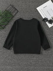 Dinosaur Print Boys Sweatshirt Long Sleeve Crew Neck Tops Kids Clothing