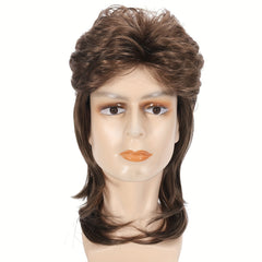 Men's Mid-Length Wig Hair Extension for Parties