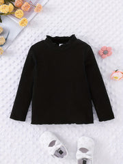 3pcs Baby Girl's Ruffled Long Sleeve Tops Blouse