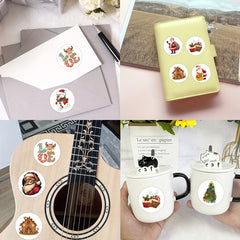 500pcs Christmas Stickers Roll Vinyl Stickers For Scrapbook Journal